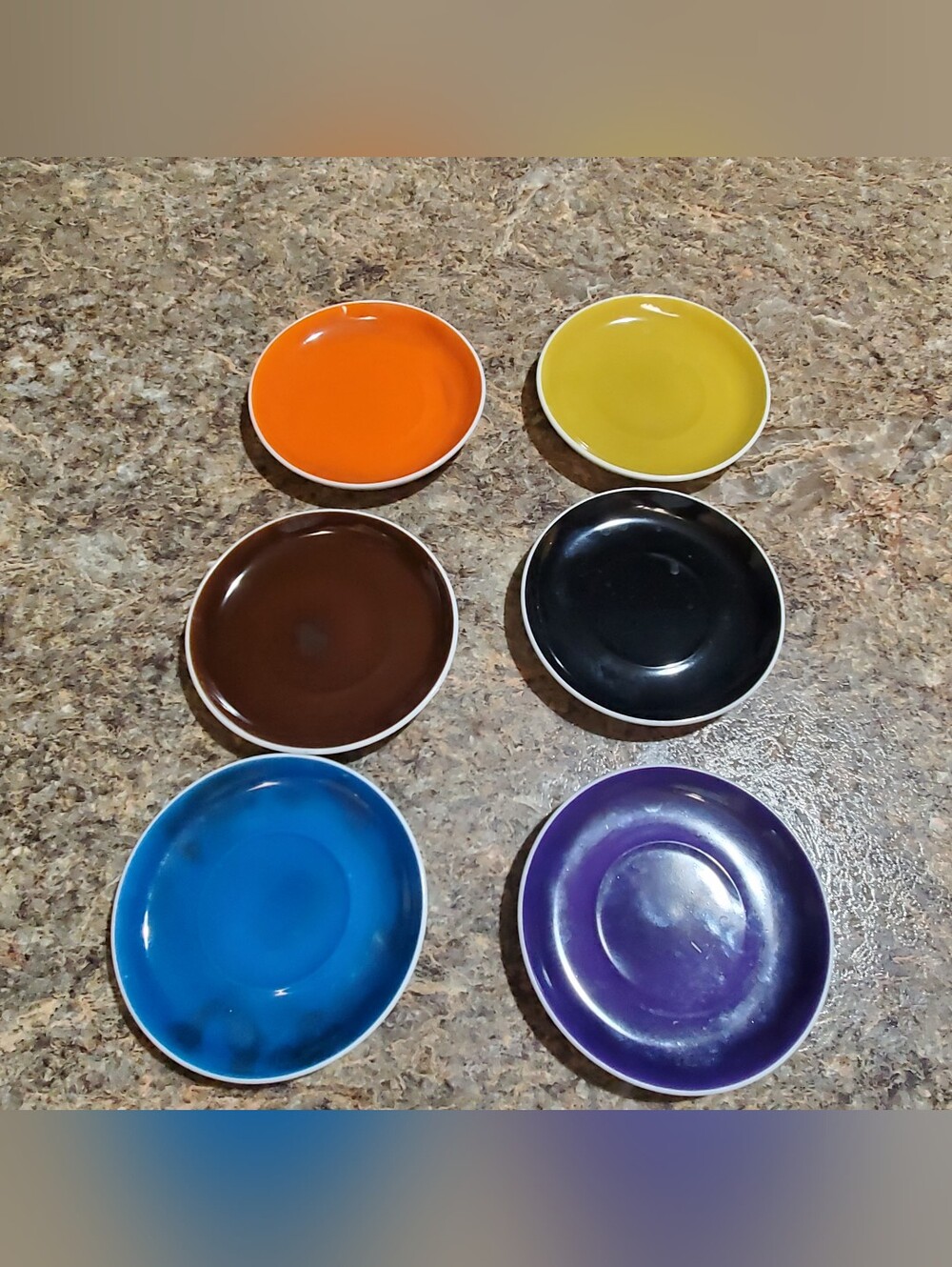 VINTAGE LAGARDO TACKETT FOR SCHMID PORCELAIN 1950S MID CENTURY ESPRESSO SAUCERS